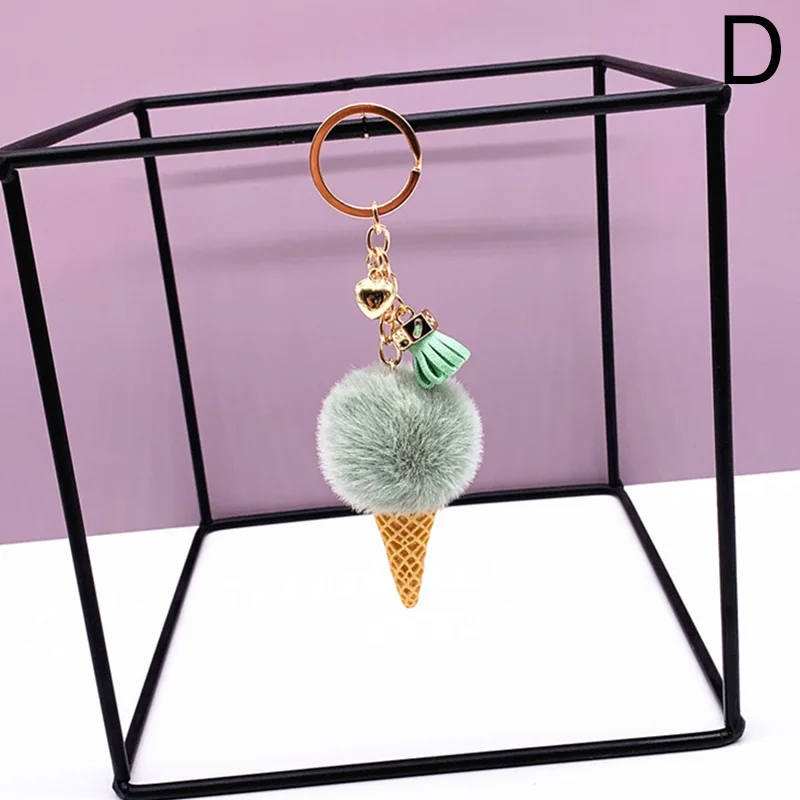 Ice Cream Plush Keychains for Bags and Accessories