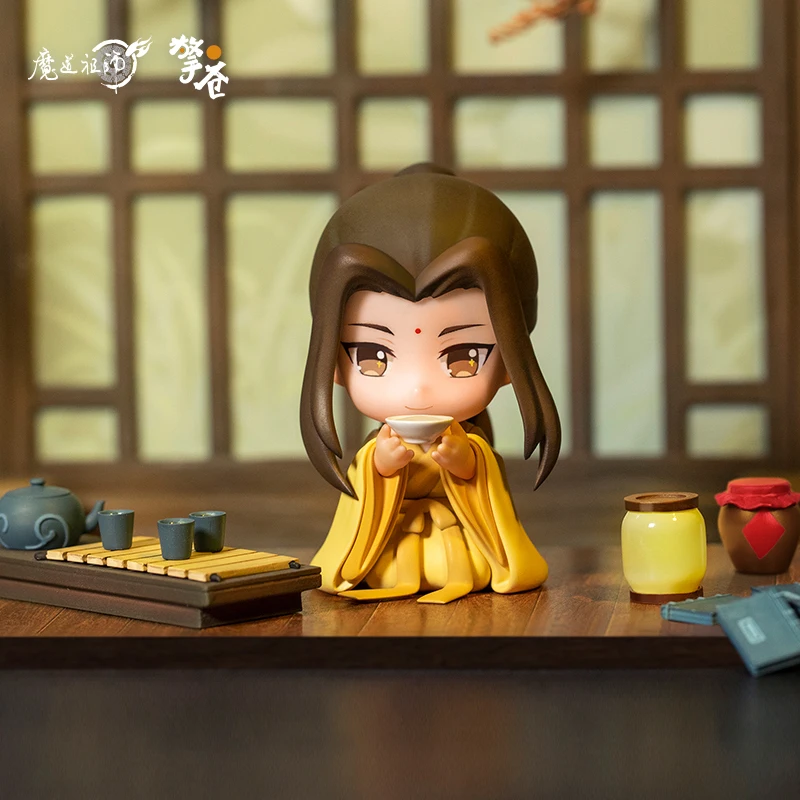 El fundador del diabolismo Jin Guangyao albornoz serie Q edición modelo de figura de acción juguetes de exhibición de muebles de llanta de animación genuina