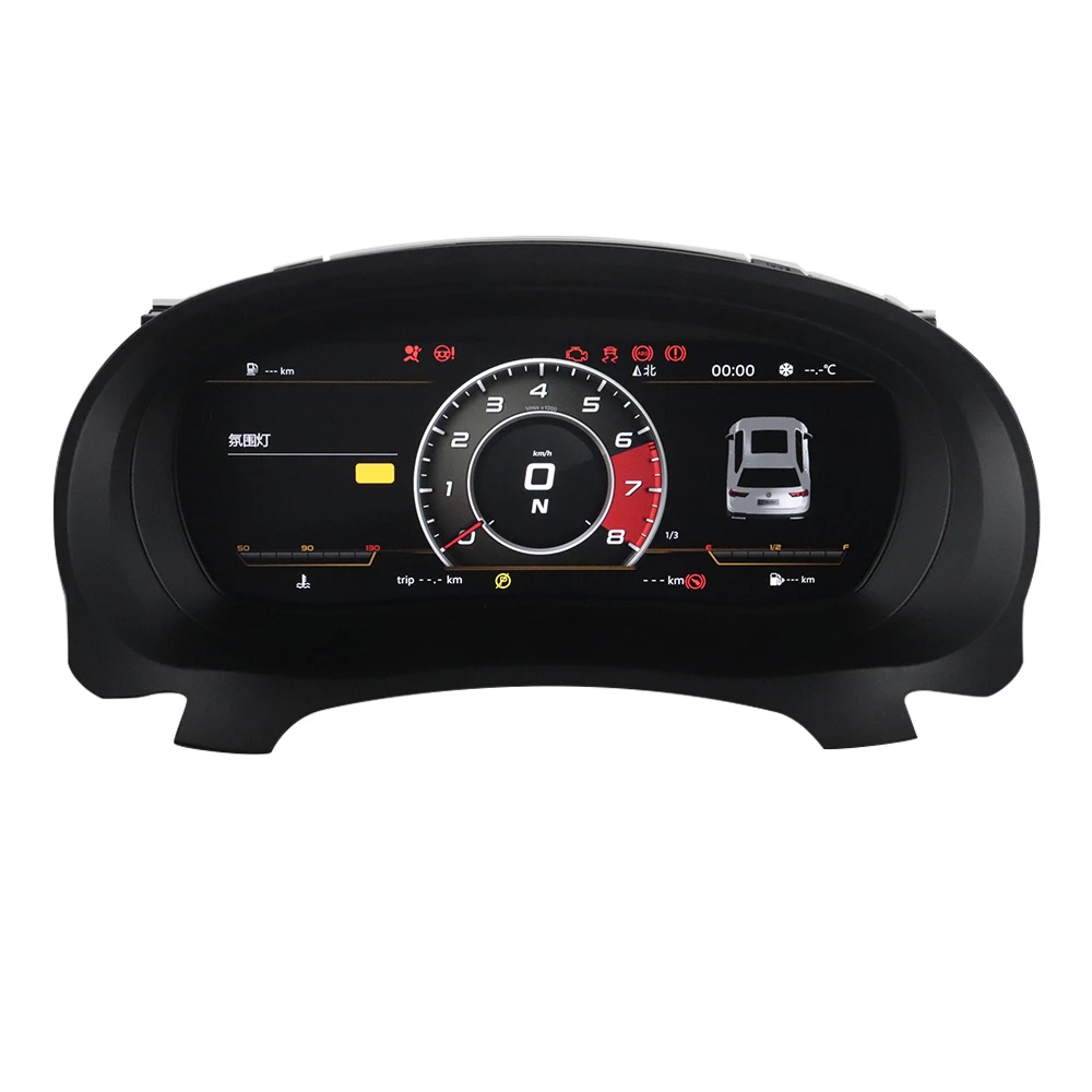 12.3 Inch Digital Cluster for Golf6 2009-2020 Speed Meter LCD Cluster Instrument Panel Multimedia Digital Dashboard