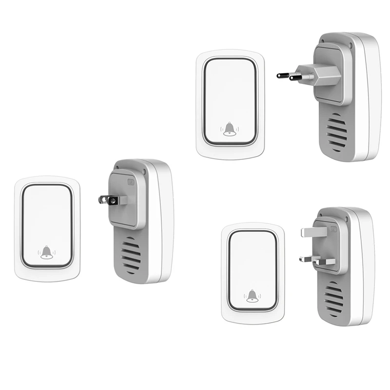 자체 전원 무선 초인종, 배터리 없음, 방수 문짝 벨, 차임 링, 노인 발신자 홈 보안 초인종