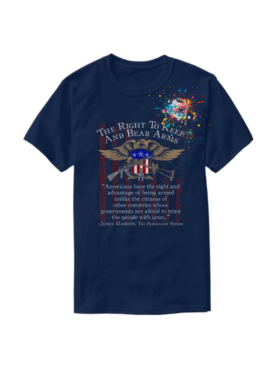 

The Right To Bear Arms - Pro 2nd Amendment Gun T-Shirt 100% Cotton O-Neck Short Sleeve Summer Casual Mens T-shirt Size S-3XL