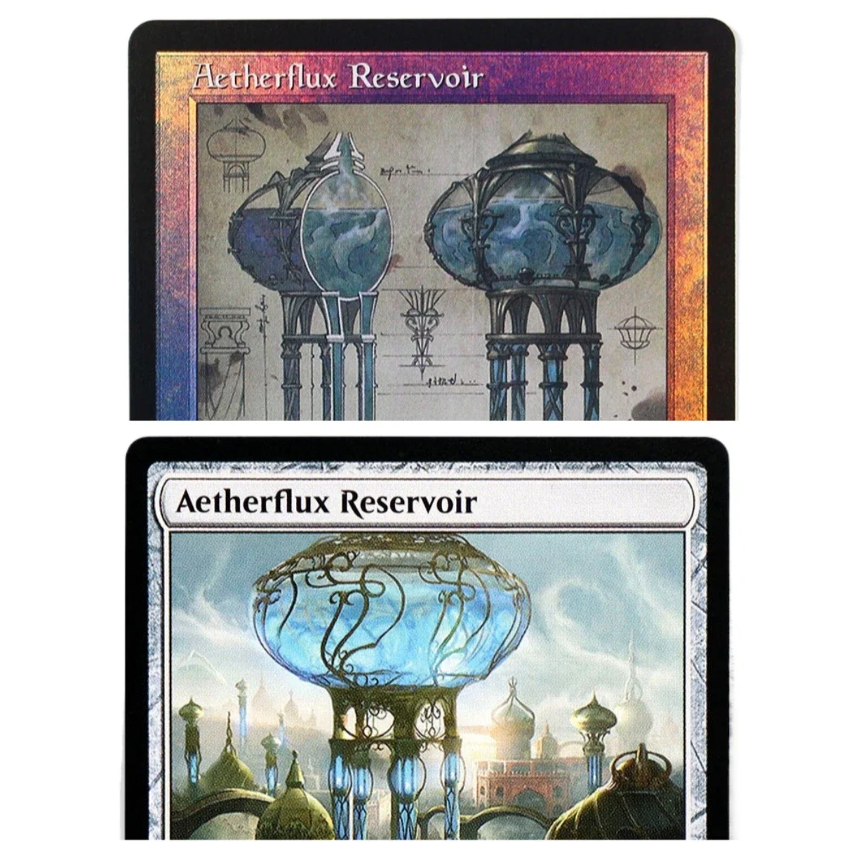 (خزان Aetherflux) لعبة بطاقات الوكيل السحري TCG باللون الأسود عالي الجودة لوحة تجميع الوكيل لعب أوراق التداول