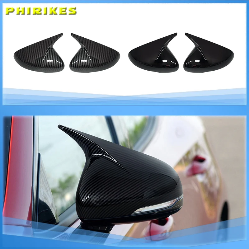 

Car body side door rearview mirror cover ABS covered with carbon fiber pattern For KIA Stinger 2018 2019 2020 2022 2023