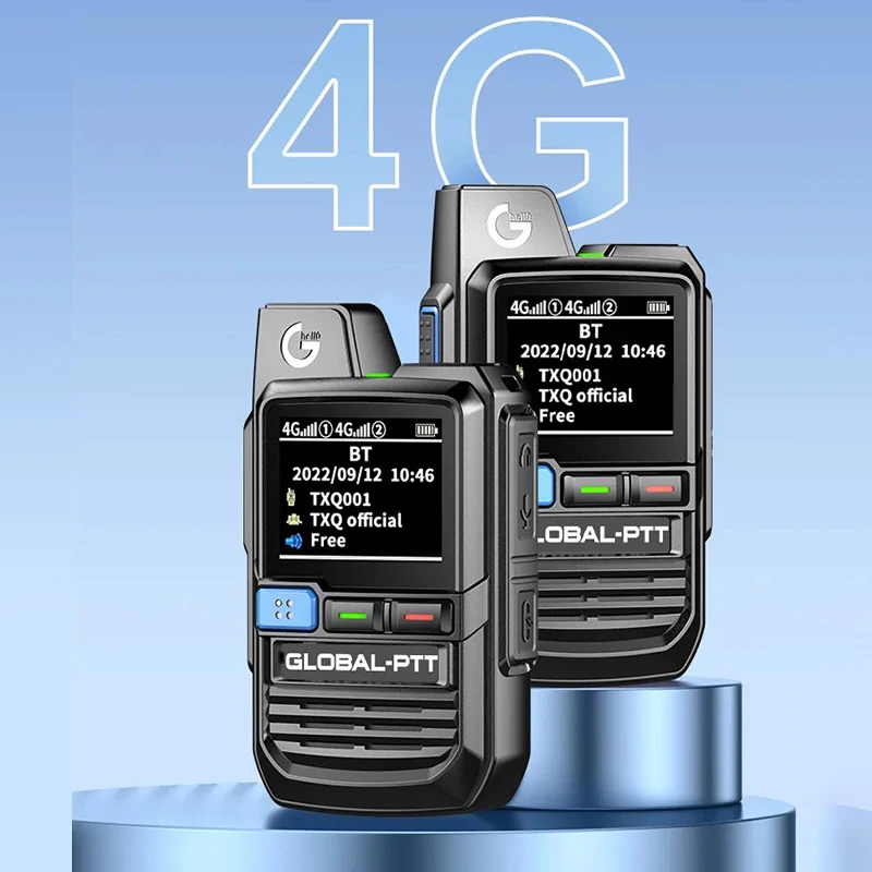 Global-PTT G0 Walkie Talkie Mini POC Radio Komutator EU/US Interkom Jaringan Publik Dua Arah Profesional Komersial Jarak Jauh