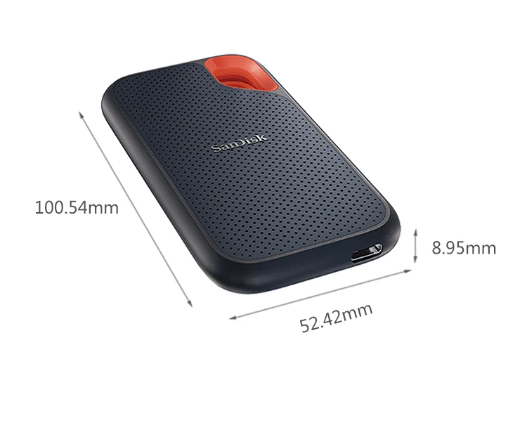 SanDisk Extreme Portable SSD E61 USB 3.2 Gen2 Solid-State-Laufwerk Bis zu 1050MB/s 500GB 1TB 2TB 4TB Externe SSD IP65 Für PC Mac – Detail 8