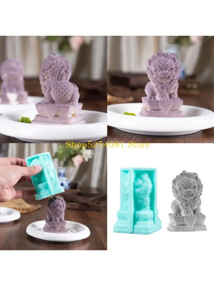 

AXYC пищевой силиконовый китайский камень львы формы для выпечки ремесел украшения дома
