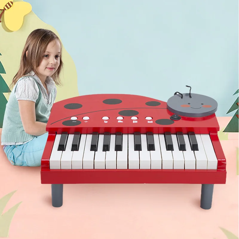 Children Musical Star 18 25 30 Key Wooden Piano, Kids Electronic Keyboard Instrument, Educational Toy