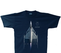 Saab JAS 39 Gripen Fighter Aircraft T-Shirt 100% Cotton O-Neck Short Sleeve Summer Casual Mens T-shirt Size S-3XL
