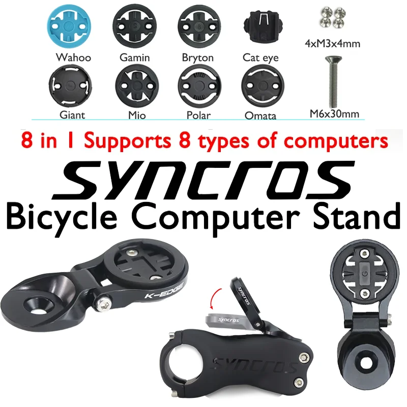 

SYNC-UC02 Universal Computers Mount for Stem /ROAD/MTB Handlebar(Enduro/XC Bar 8 in I Supports 8 Types of Computers 28.2g