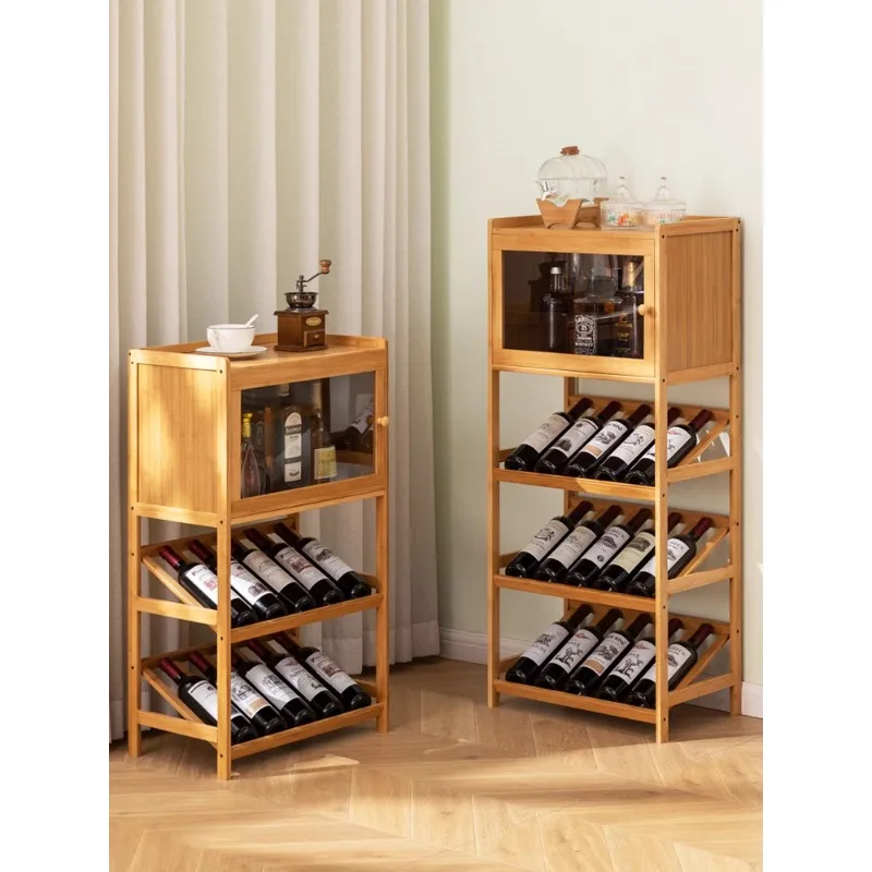 Wine cabinet display cabinet modern minimalist sideboard online celebrity small wine rack European-style solid wood