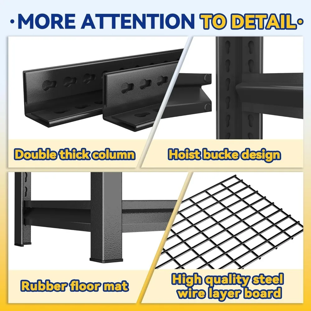 Heavy-Duty Adjustable 5-Tier Wire Shelving Unit - 72 High x 35.4 Wide x 15.7 Deep, Supports 2500 lbs, Storage Solutions for Gara