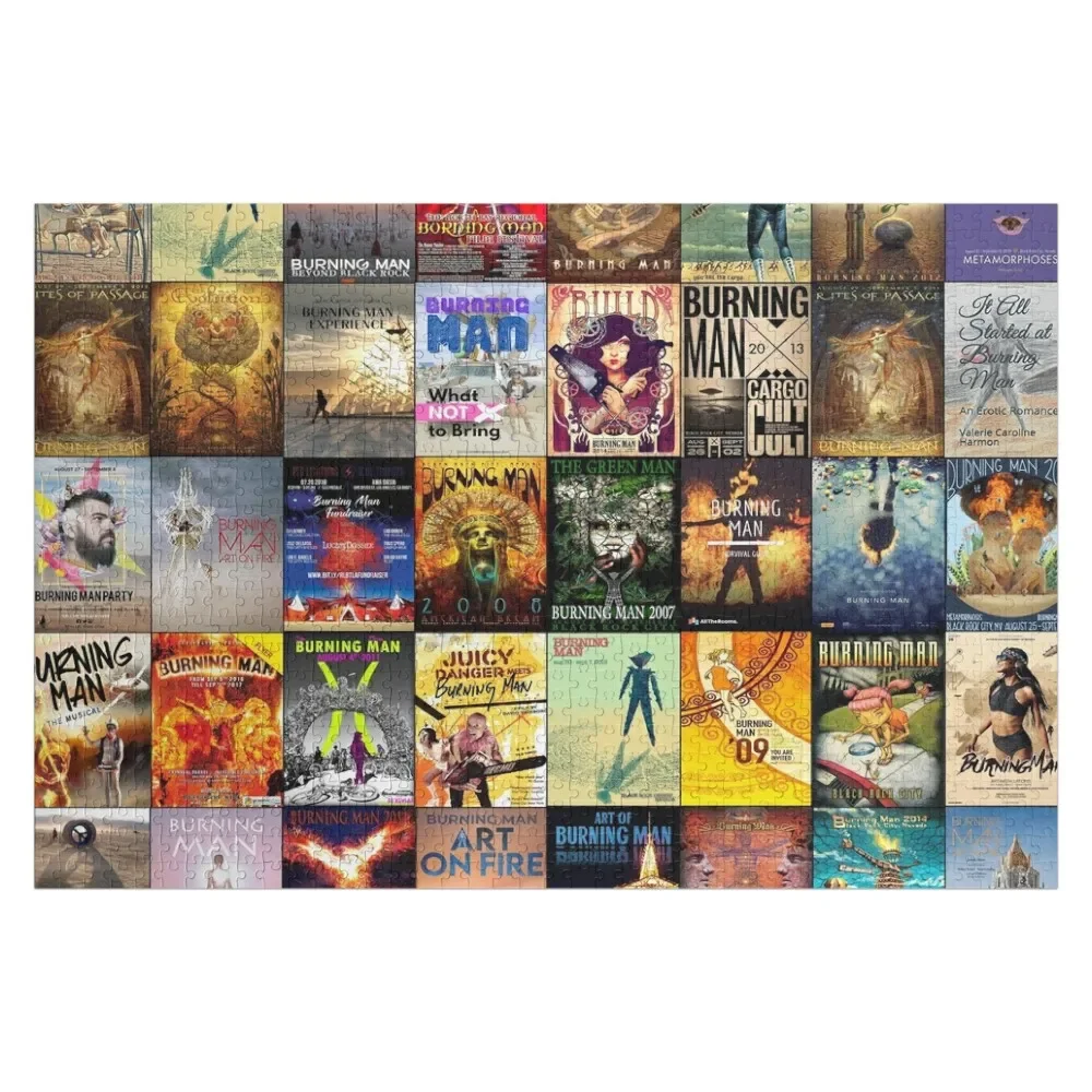 

Burning Man Jigsaw Puzzle Wood Photo Personalized Name Wooden Toy Puzzle