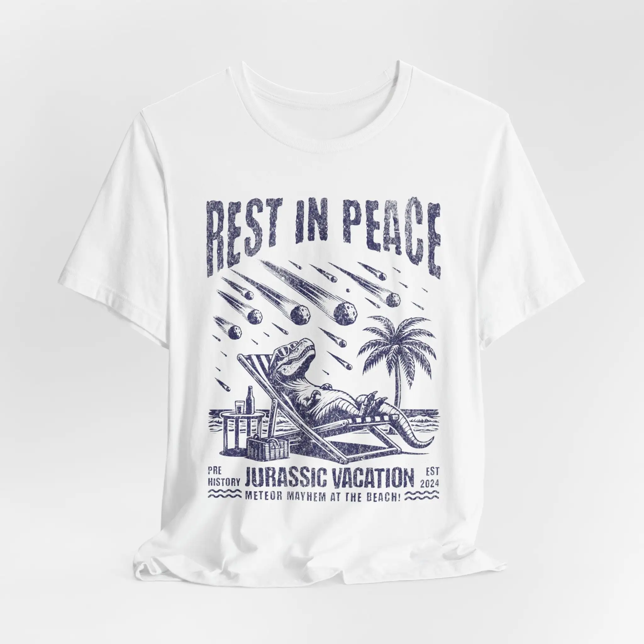 Retro T Rex Rest In Peace Funny Vacation Shirt