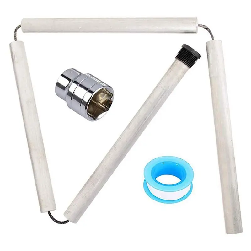 INLIG-2X RV Water Heater Magnesium- Flexible Anode Rod 3/4 NPT Threaded Belt Hex Sleeve Tool Water Heater Anode Magnesium- Rod