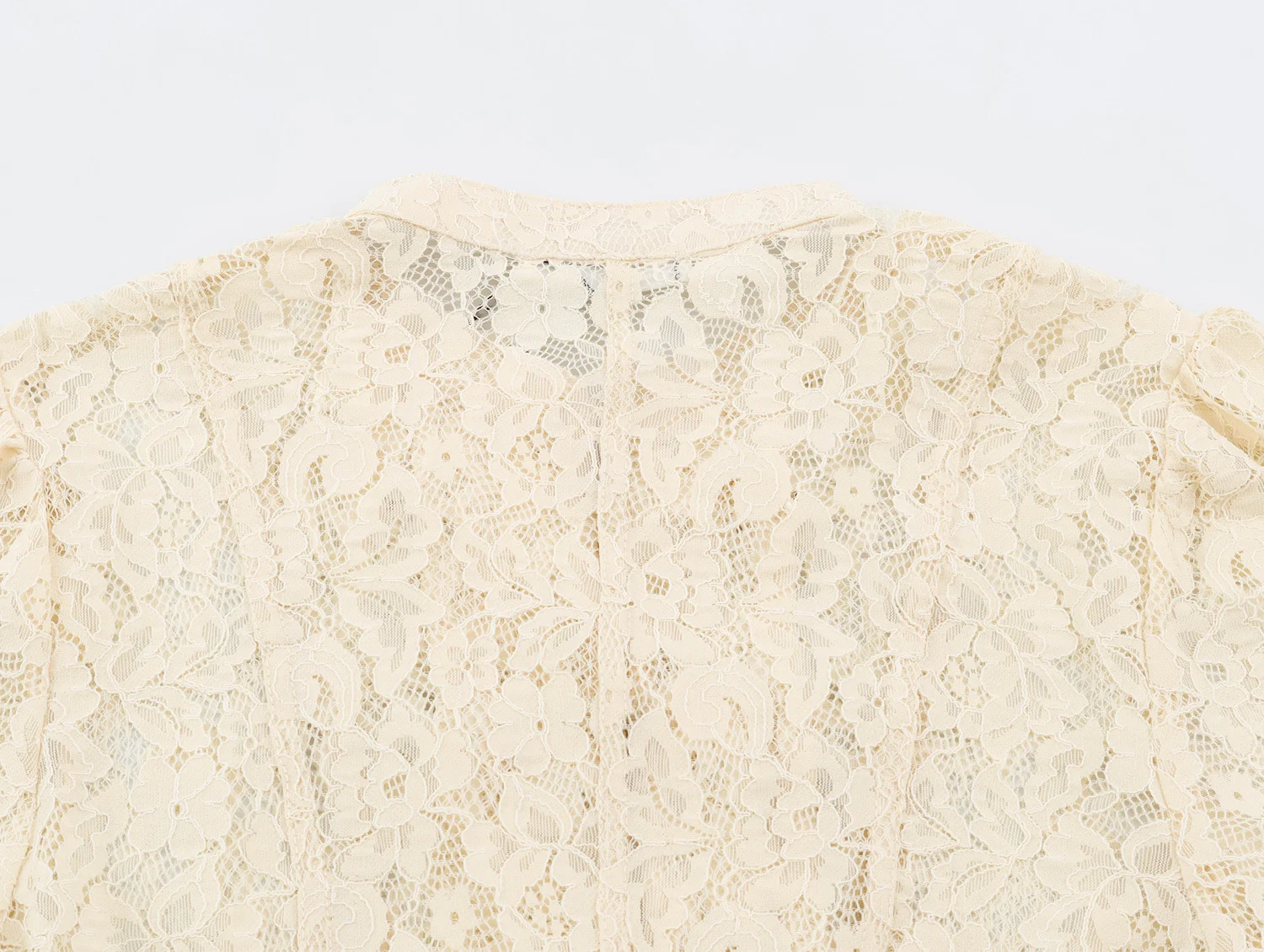Damenmode Spitzenjacken Freizeit Langarm Stehkragen Doppelreihige Mäntel Elegante Schicke Herbst-Urlaubs-Oberbekleidung – Detail 5