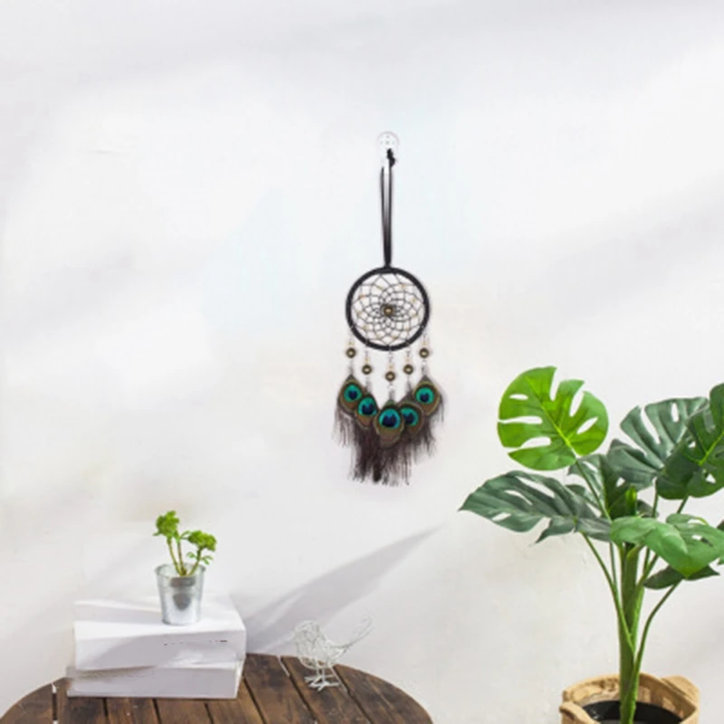 Mini Dream Catcher Car Pendant Wind Chimes Feather Decoration Home Decor & Wall Hanging Adornment