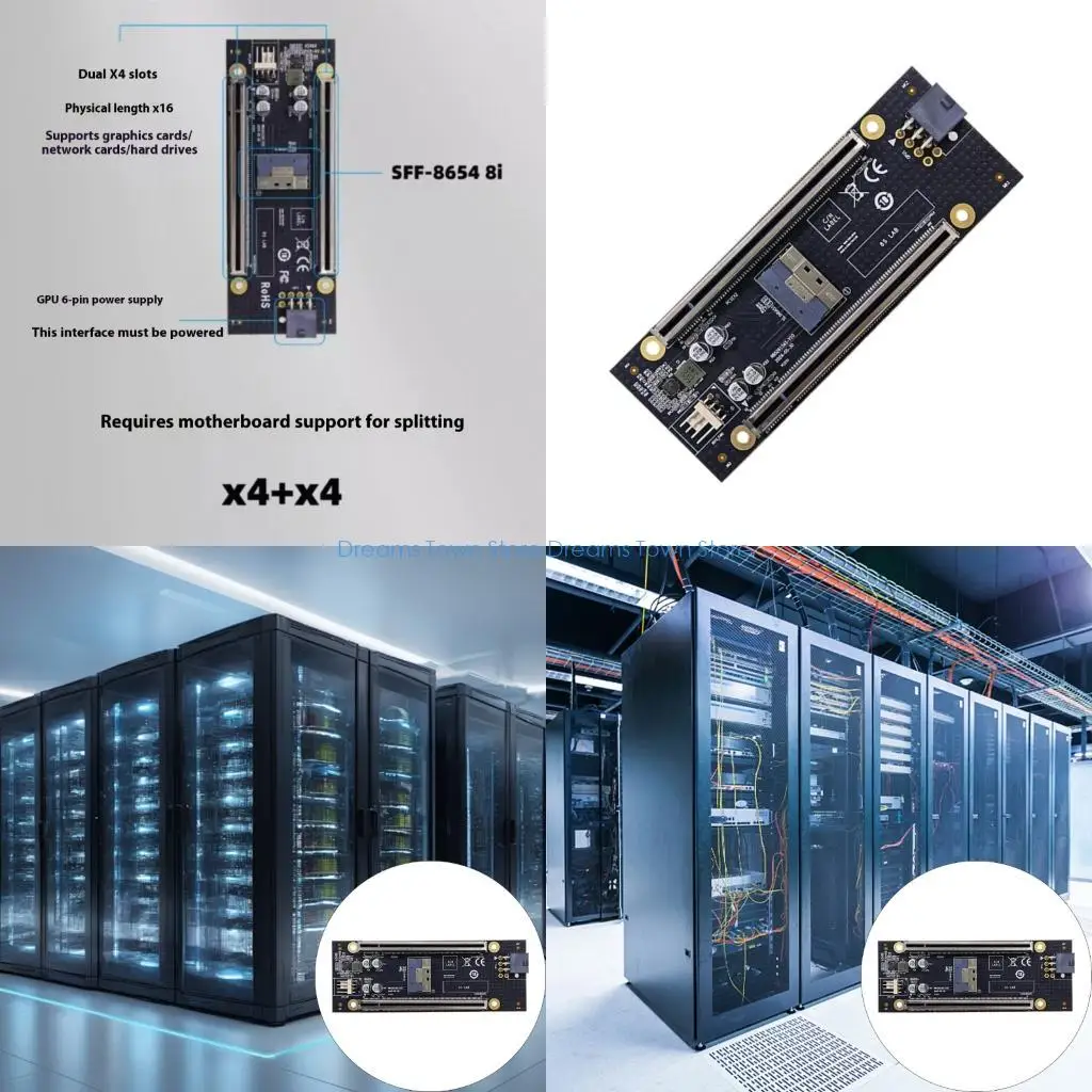 adaptador bifurcación PCIe .0 HX6A admite tarjetas video y almacenamiento NVMe