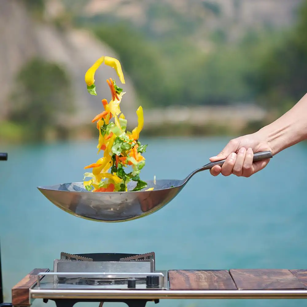 

Ultra Light Pure Titanium High-Capacity Kitchen Cooking Pot Outdoor Wok and Fry Pan for Steak Cooking Cookware