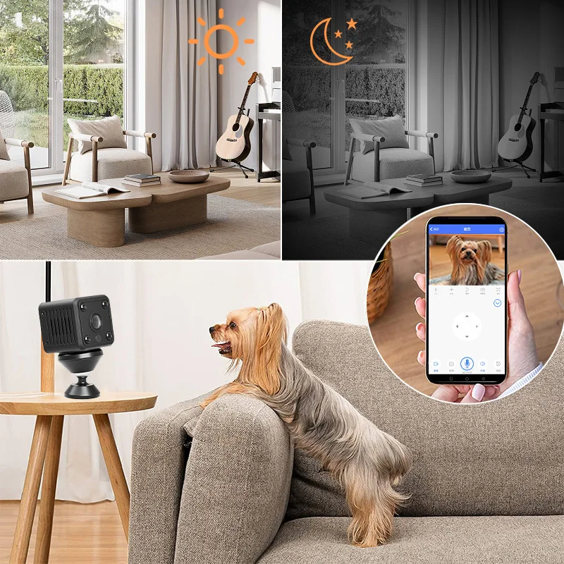 كاميرات IP صغيرة X6 HD 1080P واي فاي رياضية لاسلكية للمراقبة الأمنية المدمج في بطارية للرؤية الليلية كاميرات المنزلية الذكية