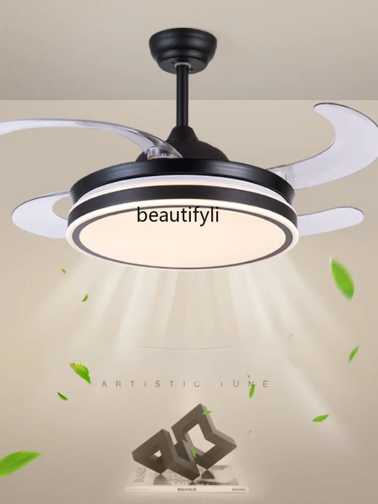 CXH Ceiling Fan Lights Modern Simple Home Restaurant Electric Fan Lamp Frequency Conversion Table Lamp