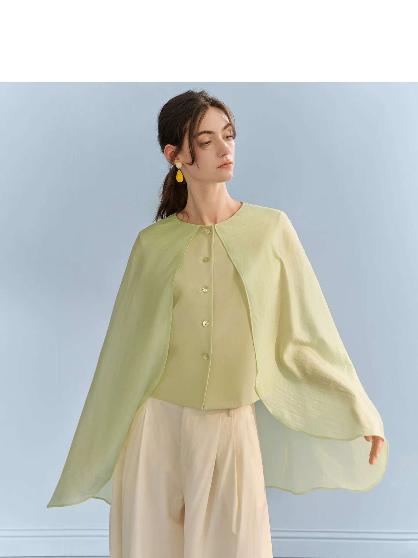 

Легкая женская рубашка AEL оригинального дизайна с круглым вырезом и открытыми плечами, охлаждающая, в французском стиле, свободного кроя, новинка лета