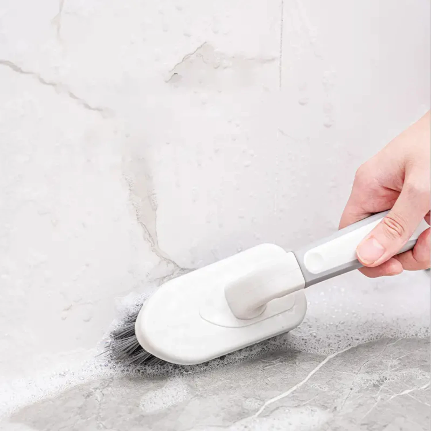 

Floor Cleaning Brush Set of 2, Heavy Duty Household Bathroom and Kitchen Scrubbing Brushes for Efficient Cleaning
