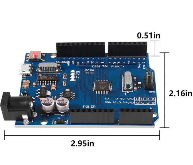 Uno R3 development board improved atmega328p MCU module compatible with USB interface of development board