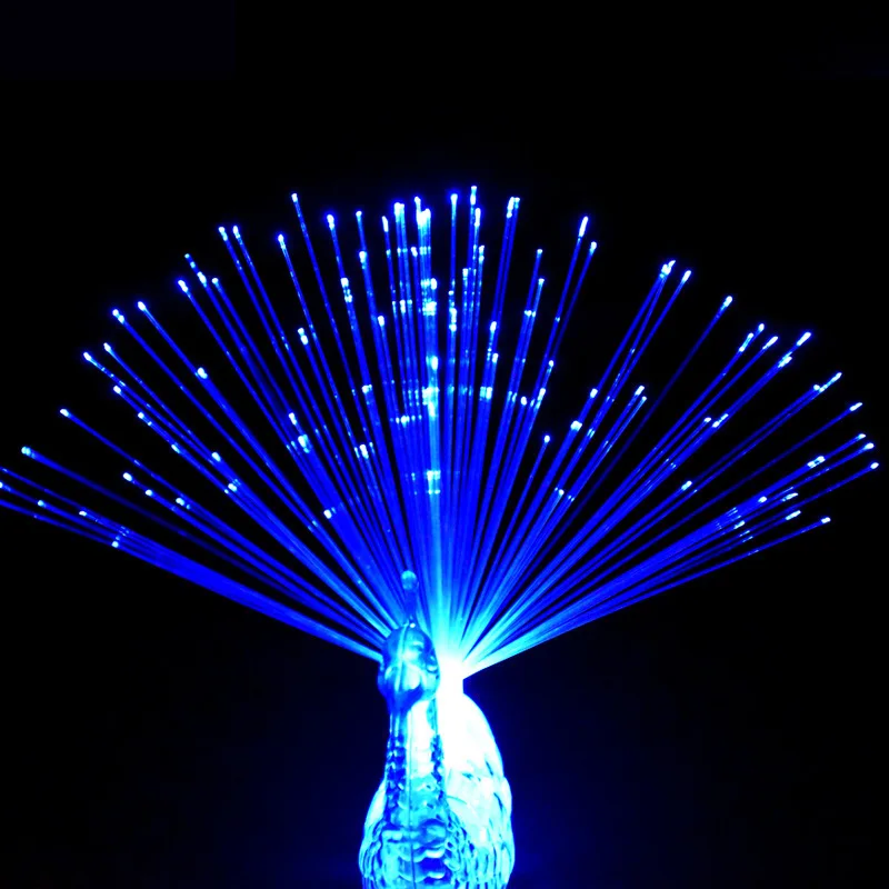 LED Night Light 10 PCS Kids Colorful Glowing Toy Peacock Finger LED Glow Ring Fluorescent Shiny Neon Glitter Party Decors Gift