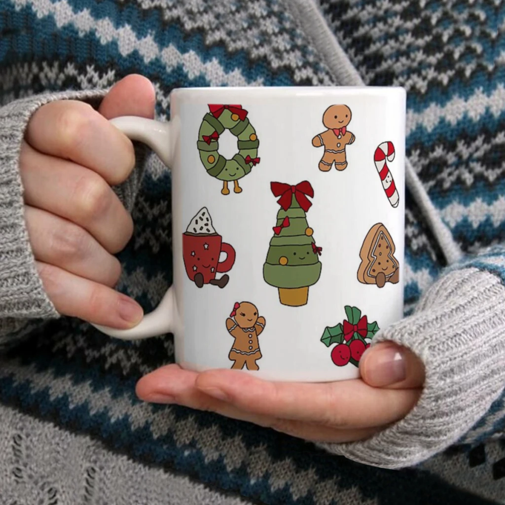 

Cute Christmas PlushiesCoffee Mug Tea Cup 11oz Coffee Cup Funny Birthday Ceramic Mug Personalized Cup