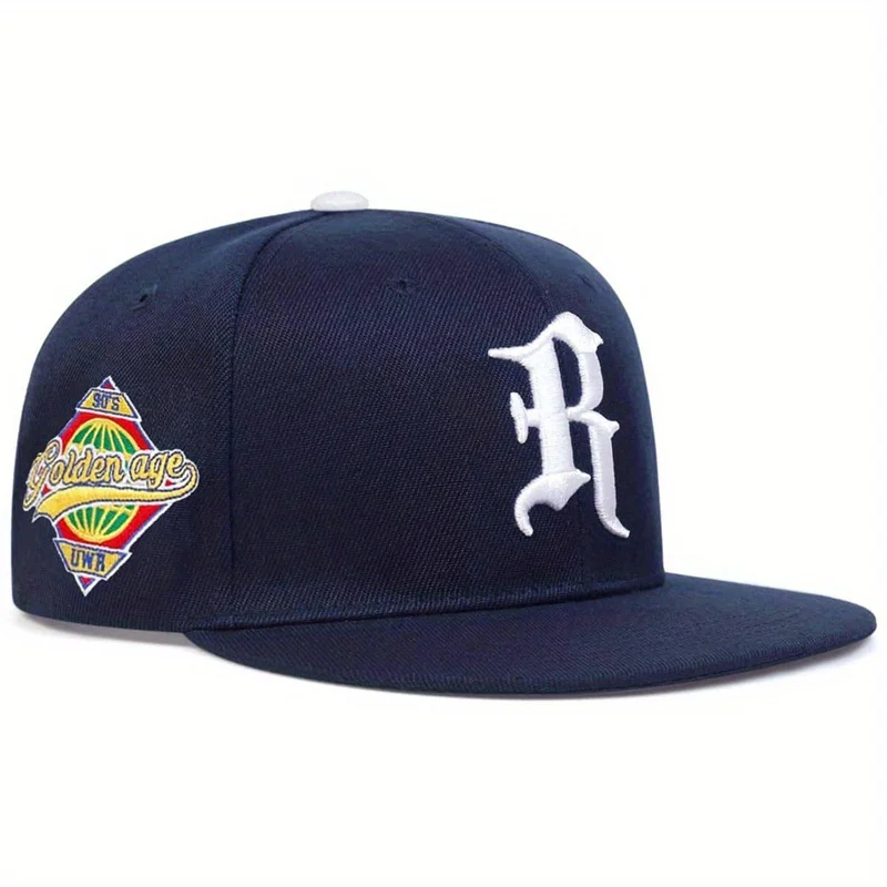 Unisex R-Buchstabe Planeten-Stickerei Hip-Hop Hüte Frühling Herbst Verstellbare Lässige Snapback Baseballkappen Outdoor Sonnenschutz Hut – Detail 8