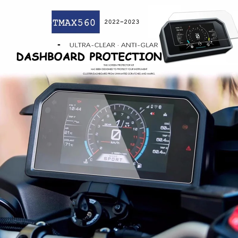 

Защитная пленка для экрана приборной панели, защитная пленка для Yamaha TMAX560 Tracer9 GT Niken GT 2023 + серии, прозрачная защитная пленка для инструментов
