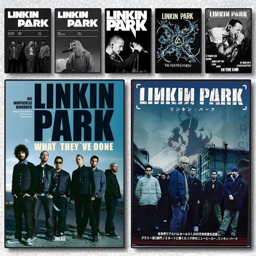 Band L-LinkinS Park Poster Self-adhesive Art Waterproof Paper Sticker Coffee House Wall Decor