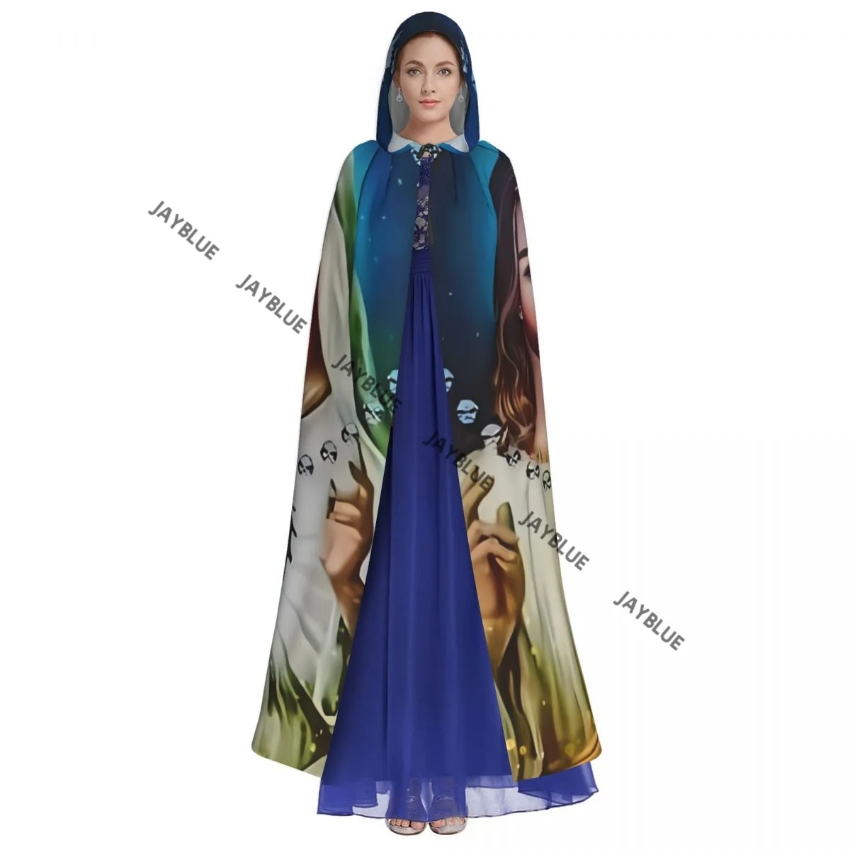 Unisex Adult Our Lady Of Guadalupe Virgin Mary Cloak with Hood Long Witch Costume Cosplay