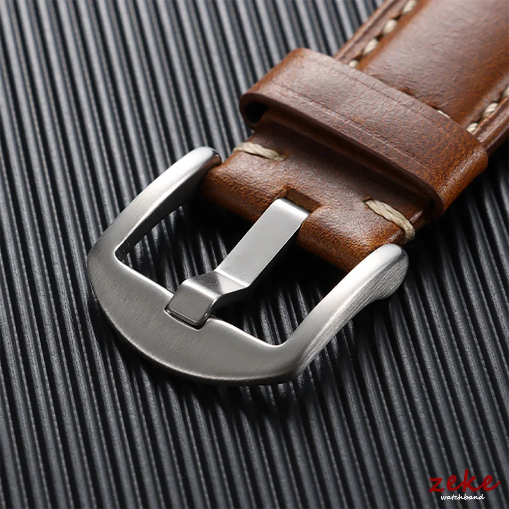 Handmade Calfskin Leather Strap for Seiko Vintage Oil Wax Top-grain Leather Wristband 18/20/22/24/26mm Quick Release Watchbands