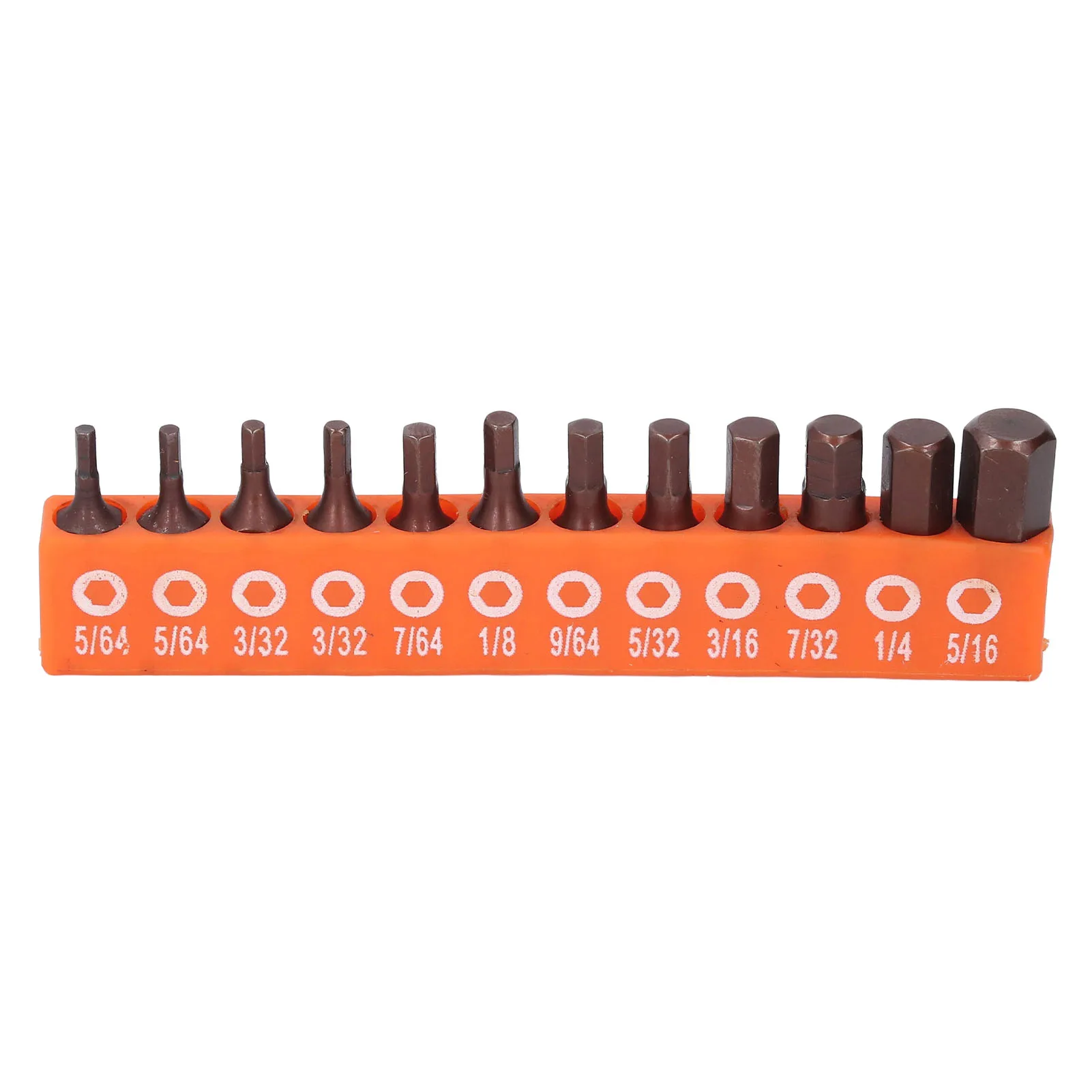 12Pcs Hex Bit Set Imperial 1/4 Shank for Drill Electric Screwdriver S2 Alloy Steel 25mm with Storage Holder