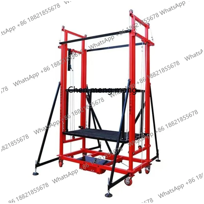Electric Scaffolding Lift with Remote Control1.5-12m Mobile Folding Lift Platform for Indoor & Outdoor Construction & Renovation