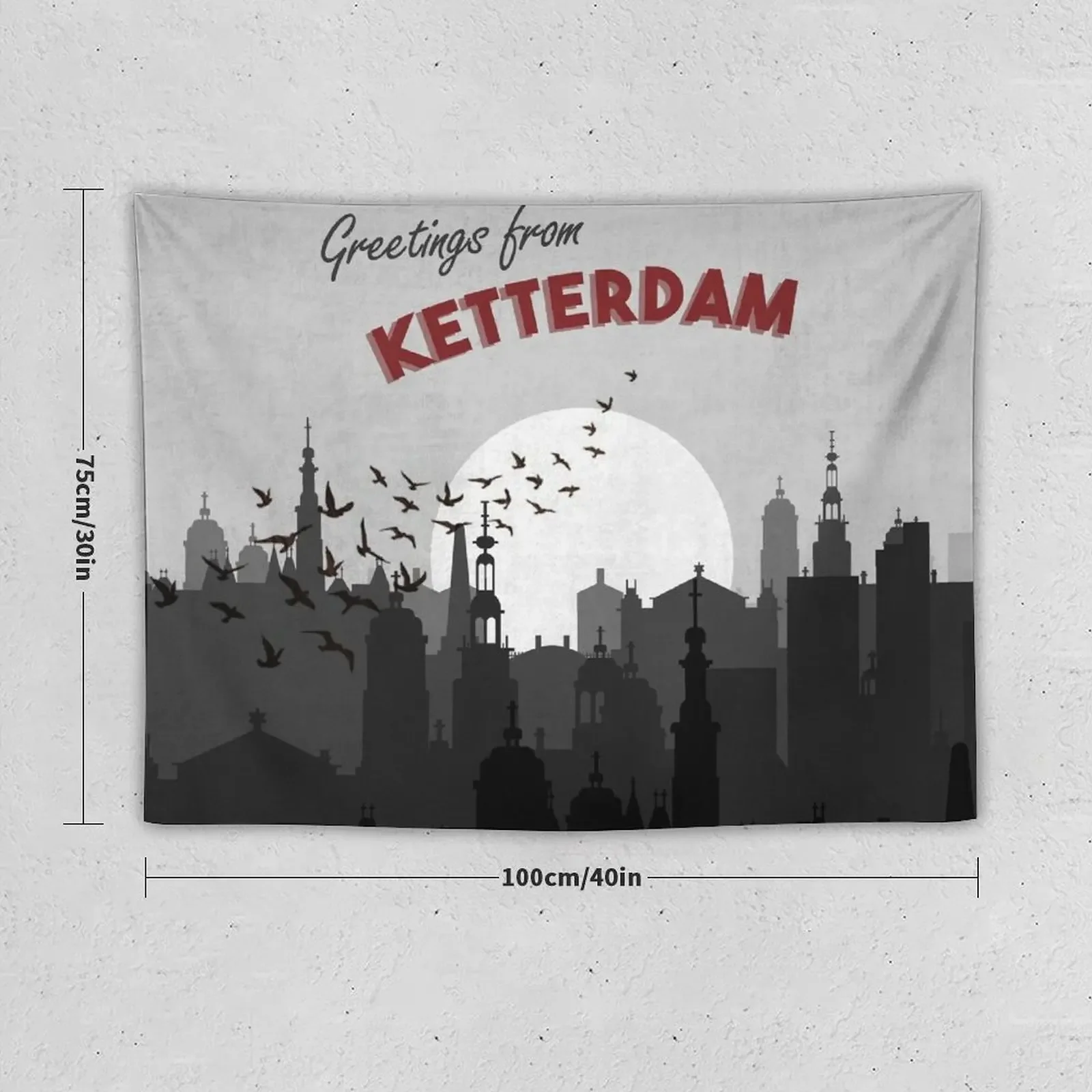 Greetings from Ketterdam Six of Crows Postcard Art Tapestry Aesthetic Room Decors Tapestry