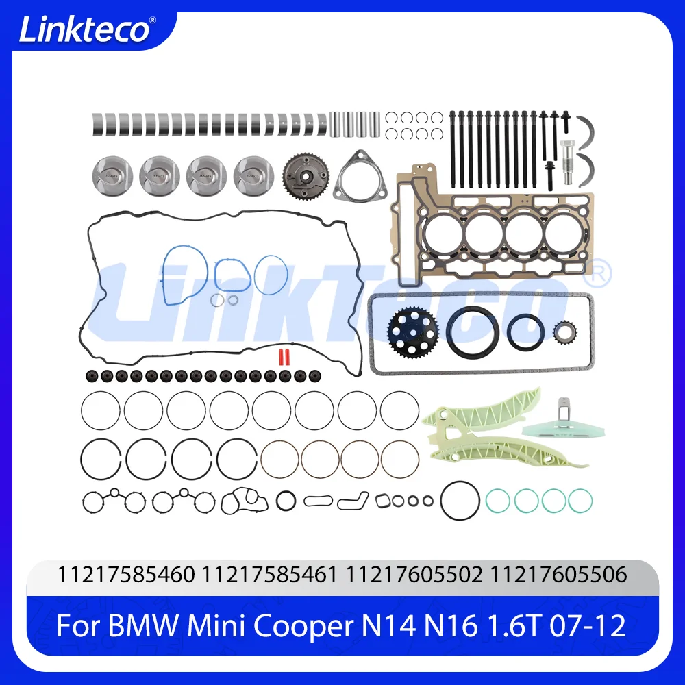 Engine Full Gasket Set With Timing VVT Sprocket Fit 1.6 L N14B16A N14B16C For MINI Cooper S JCW R55 R56 R57 R58 R59 1.6L 07-12