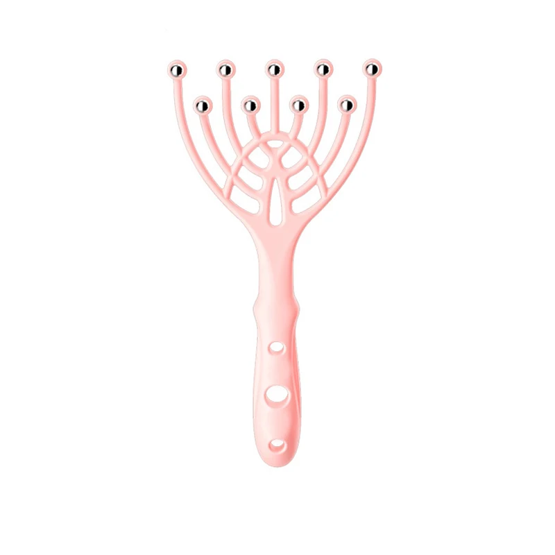 Массажер с 9 когтями для головы, обтекаемый валик для расслабления тела, кожи головы, для роста волос, ручной массажер для снятия стресса и волос