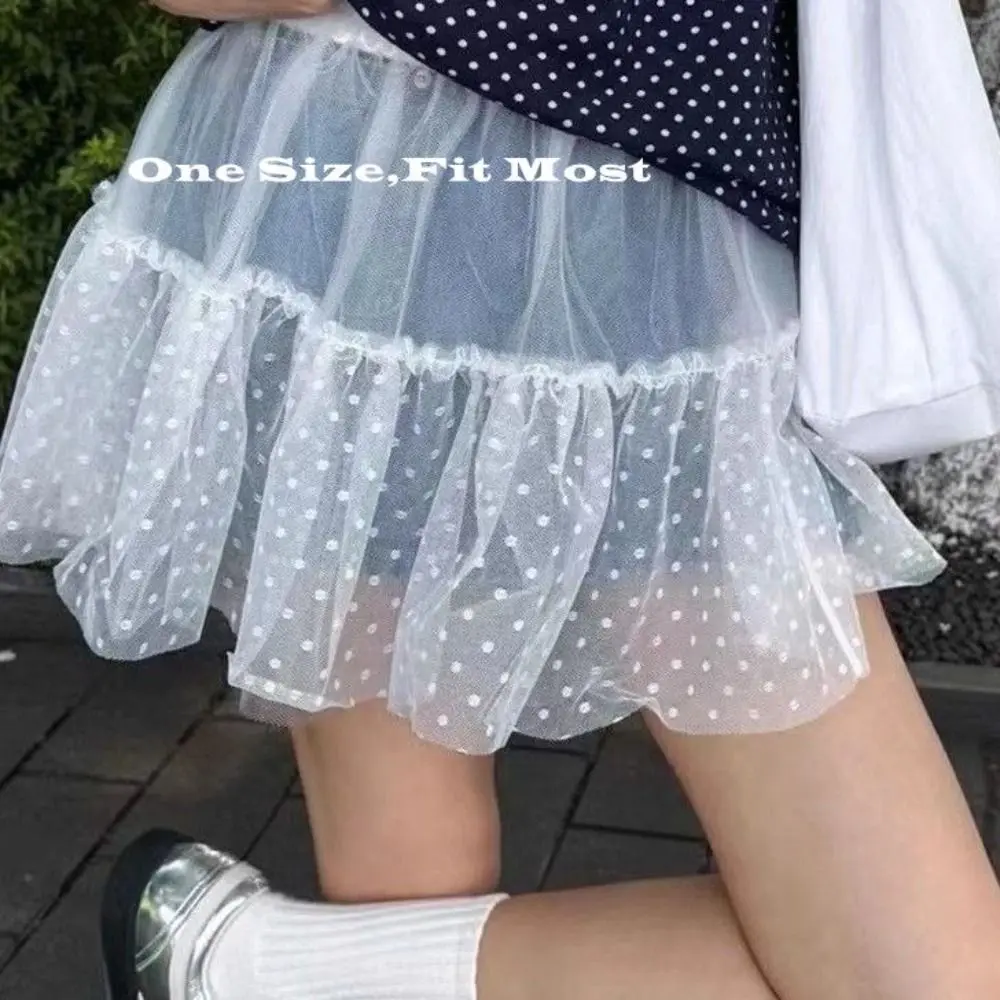 New Embroidered Flower Lace Mini Skirt Y2K Streetwear Harajuku Lace Up Ruffles Skirt See Through Pleated Skirts Jeans Decoration
