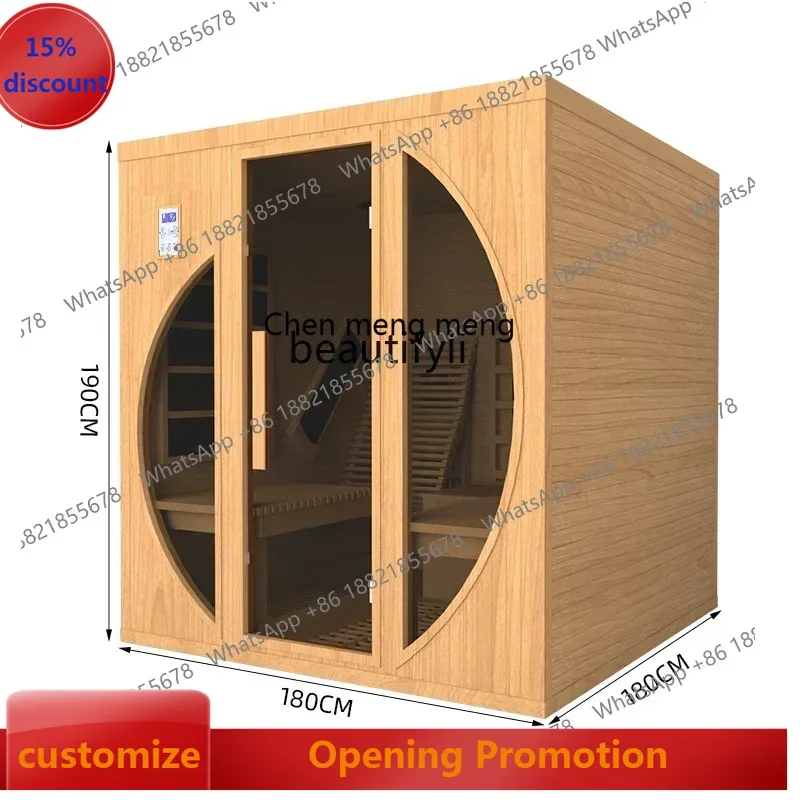 

ss7486 new style Double recliner sweat room Far infrared tourmaline light wave room Single dry steam sauna room