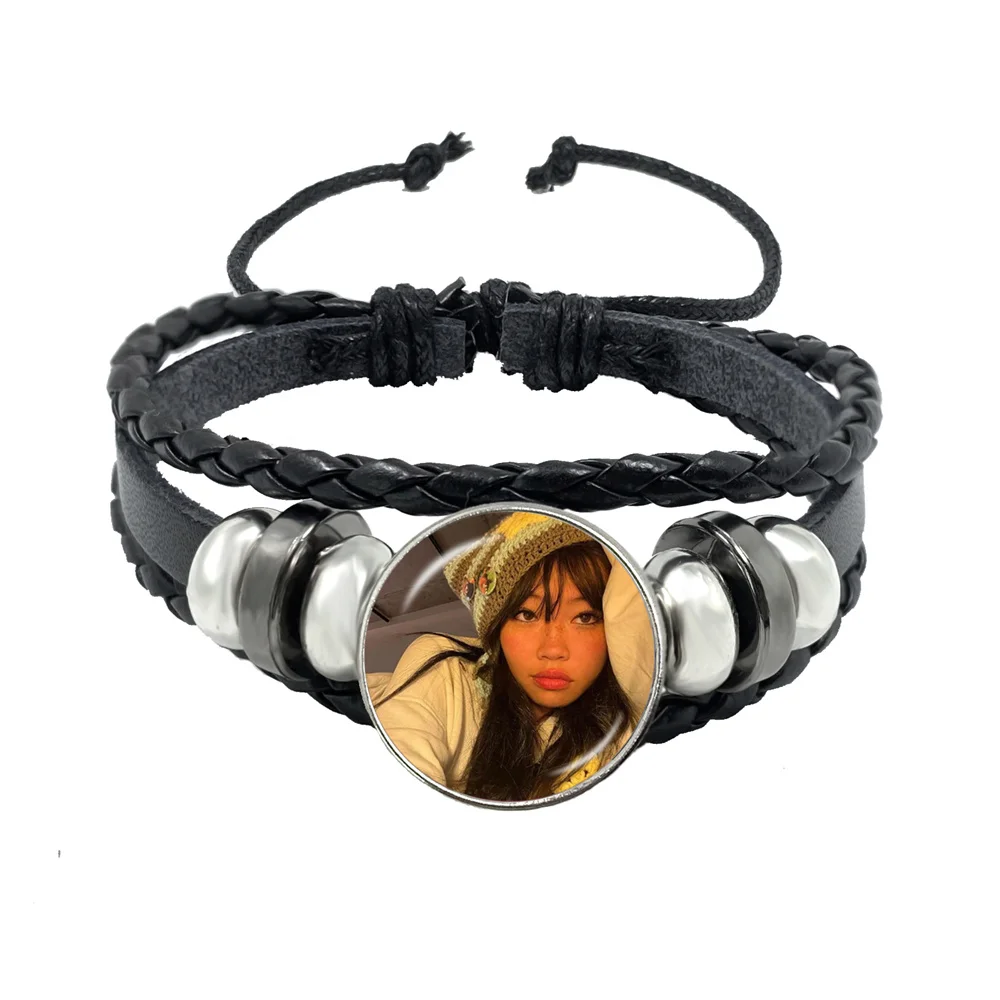 Beabadoobee Beatopia I Love My Girlfriend Beabadoobee Black Bracelet Art Multilayer Braided Bangles Handmade Bracelets Gift