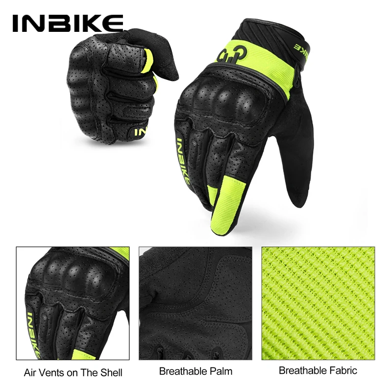 INBIKE Motorcycle Gloves for Men Motorbike Gloves Autumn Summer Motorcross Gloves Man Riding Motor Gloves For Motorcyclist IM801