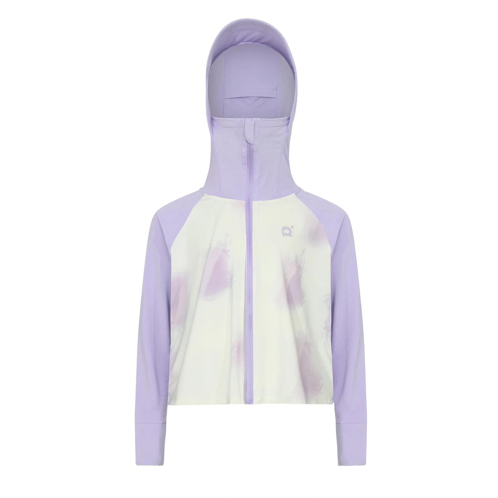 New Long Sleeves Sun-Protective Jacket Kids Outdoor Vacation Travel Beach Outerwear Costumes Wide Brim Hooded Tie-Dye Jacket