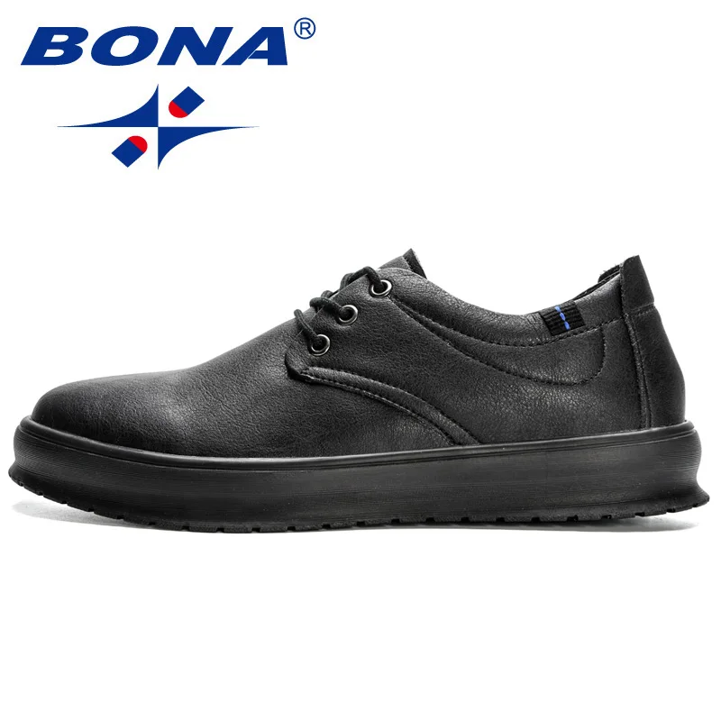 BONA 2023 New Designers Man Leisure Footwear Platform Vulcanied Shoes Comfort Men Light Sneakers Walking Shoes Men Breathable Wa