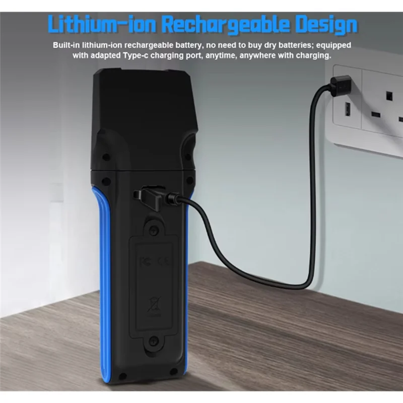 ABGI-HP-5000H เครื่องตรวจจับผนัง, ได้รับการรับรอง CE สแกนลึก 10 ซม., โลหะ/ไม้และตัวค้นหาสายไฟสดพร้อมระบบปิดอัตโนมัติ