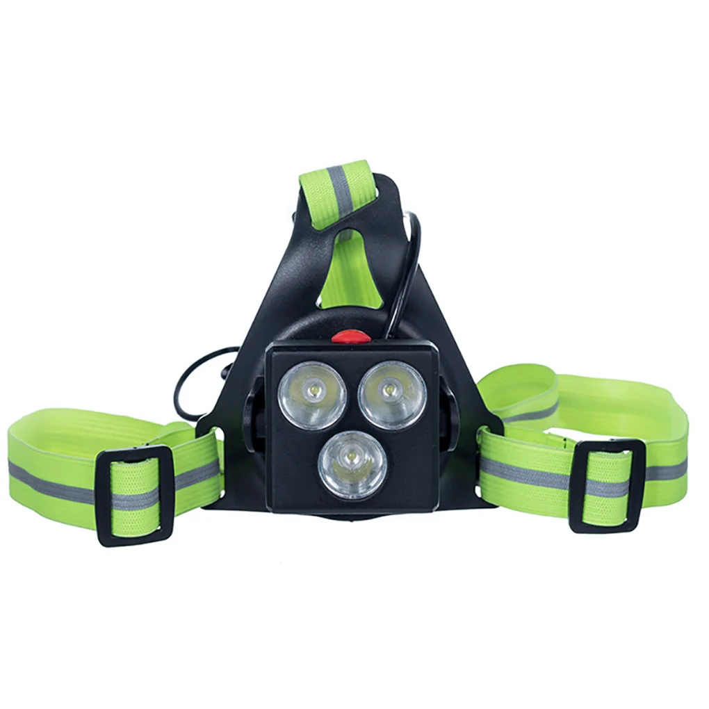 Running Chest LED Light Rechargeable Security Warning 3 Modes Lamp Outdoor Flashlight Camping Mountaineering Runners