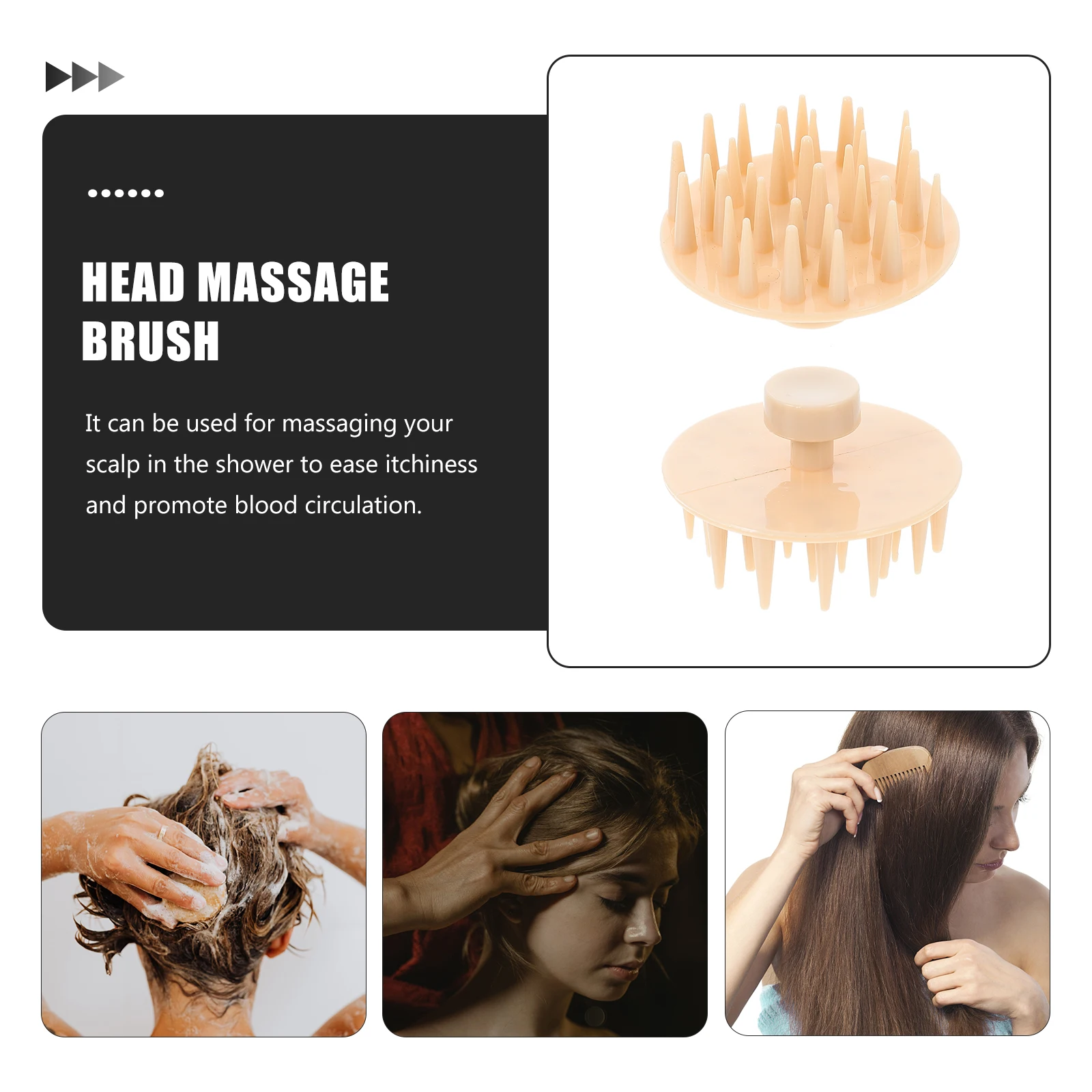 

Silicone Scalp Massager Shampoo Hair Comb Gentle Cleaning Anti Dandruff Sebum Remover Bath Use Head Massage Tool