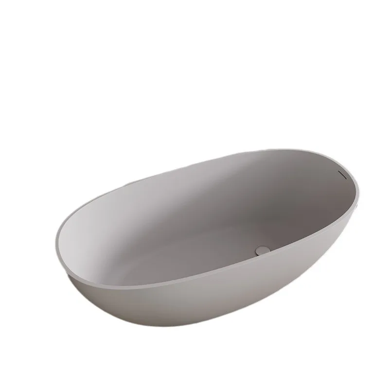 楕円形の人工石の浴槽,ホテルの家庭用浴槽,薄いエッジの浴槽