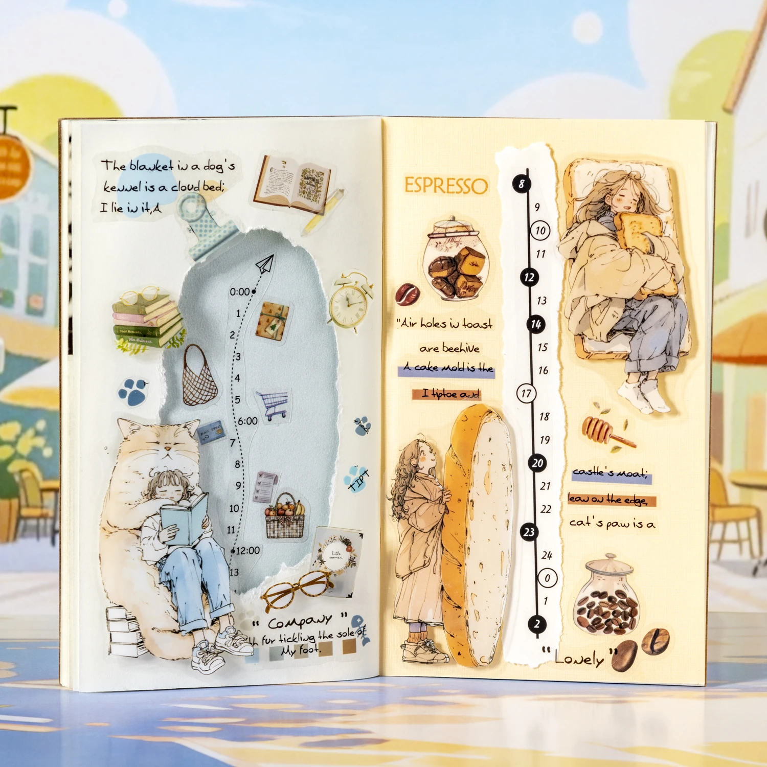 O grande mundo da série de flores vintage menina personagem paisagem pet adesivo criativo diy diário material colagem papelaria